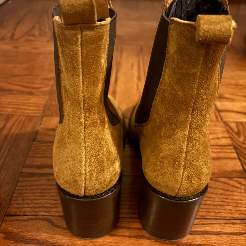 Like New! Sezane Pippa Ankle Boots Caramel - Size 6 - Picture 4 of 9